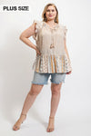 Woven prints tassel top