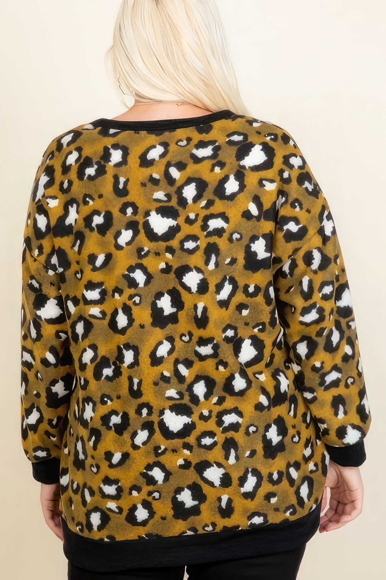 Plus Size Cardigan - Animal Mir Print