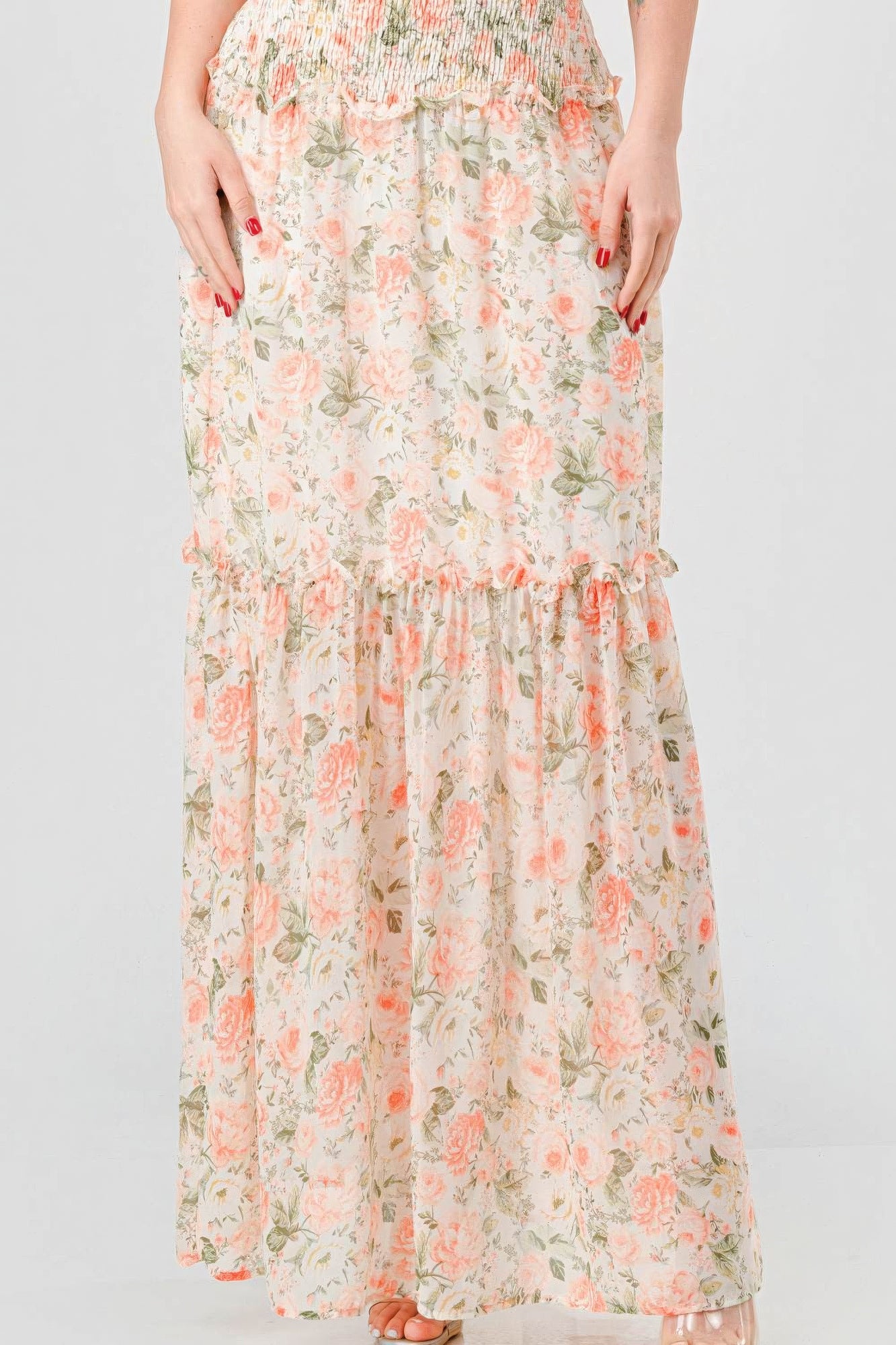 Off shoulder maxi dress