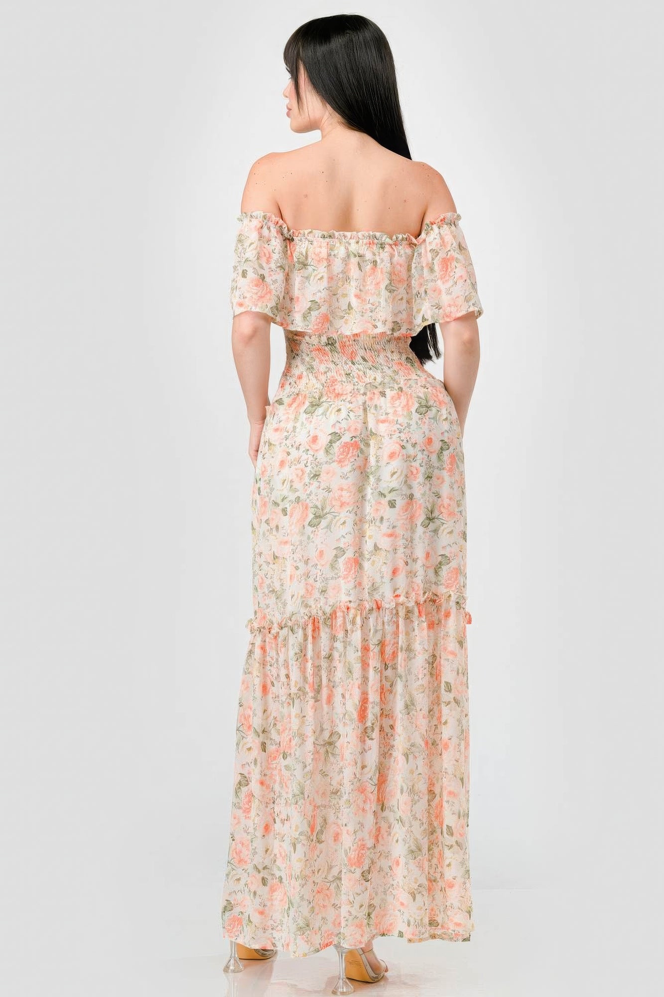 Off shoulder maxi dress