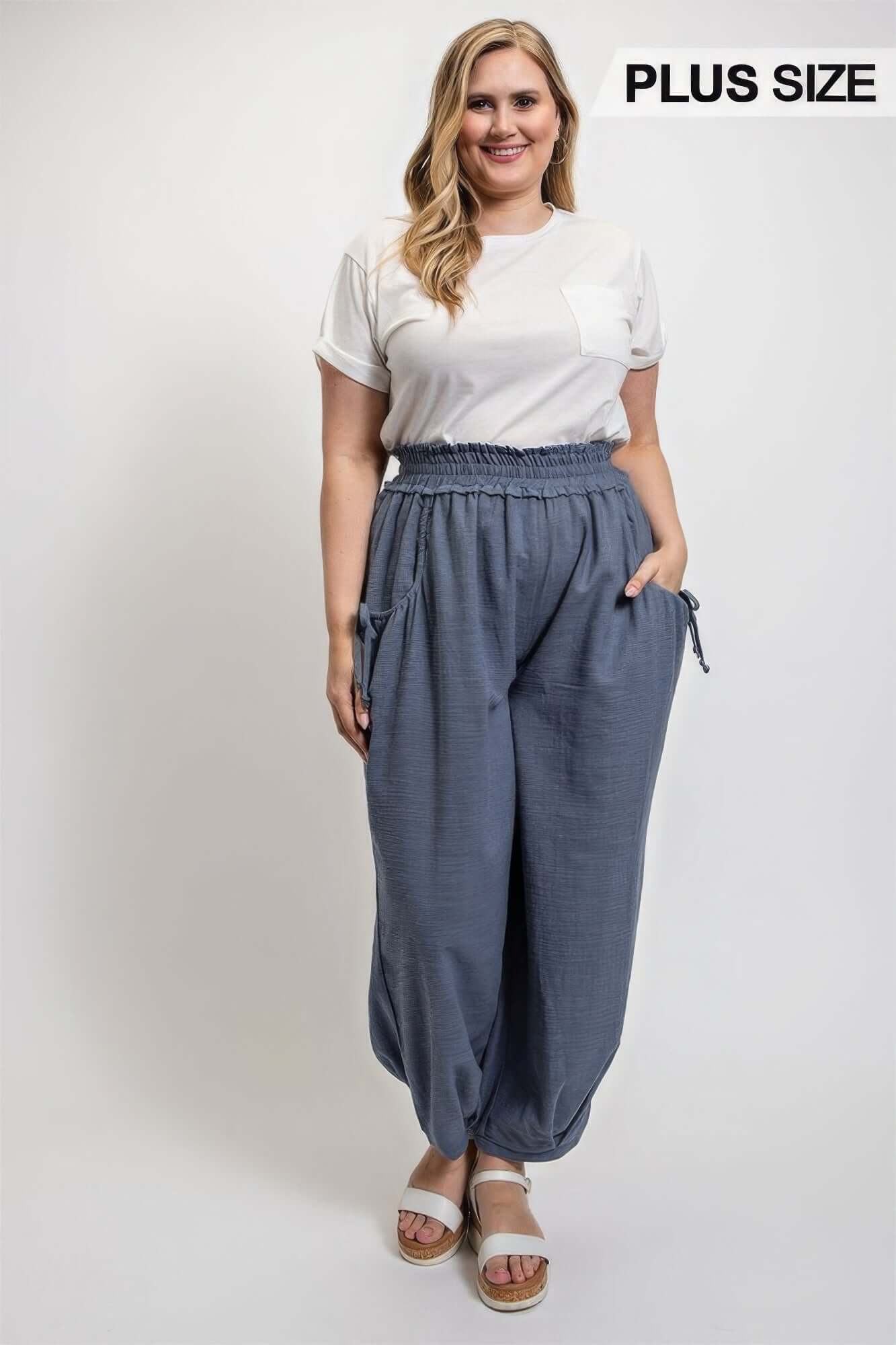 Voluminous Relaxed Fit Pant With Side Pocket - The Diva Goddess