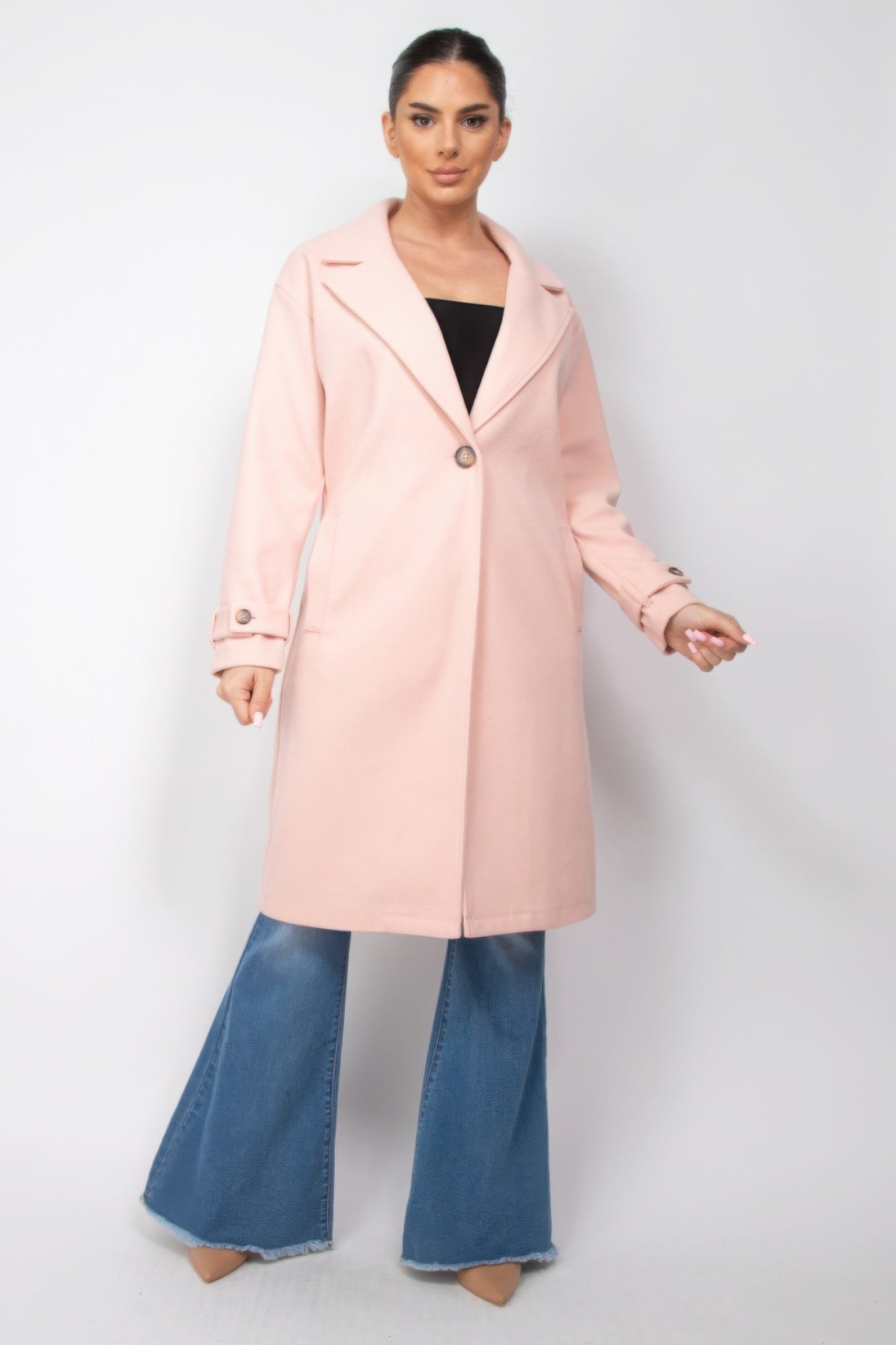 Collar Pocketed Coat