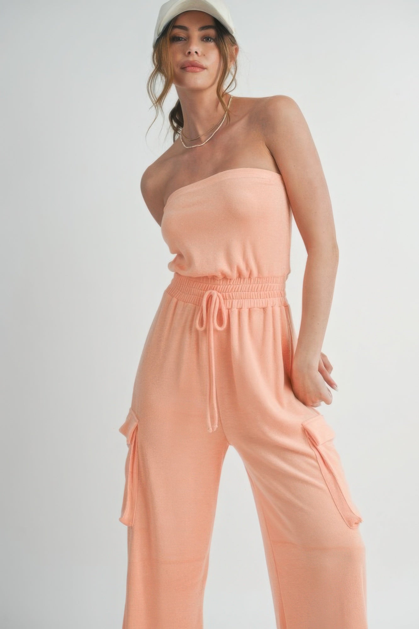 Tube top jumpsuit