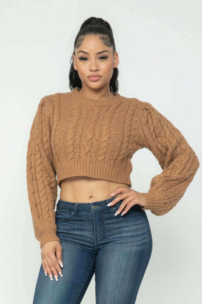 Cable Pullover Top - The Diva Goddess