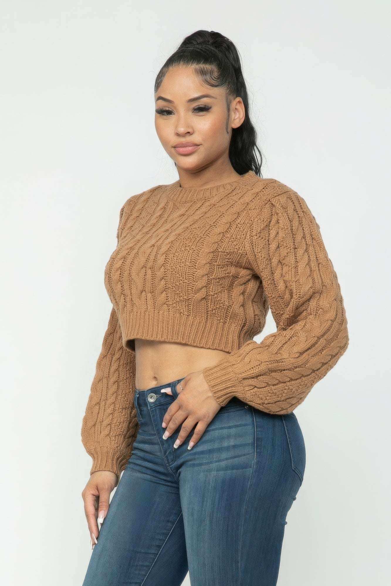 Cable Pullover Top - The Diva Goddess