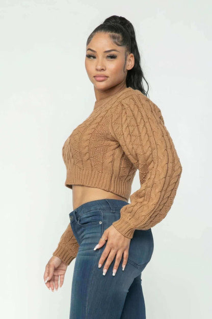 Cable Pullover Top - The Diva Goddess