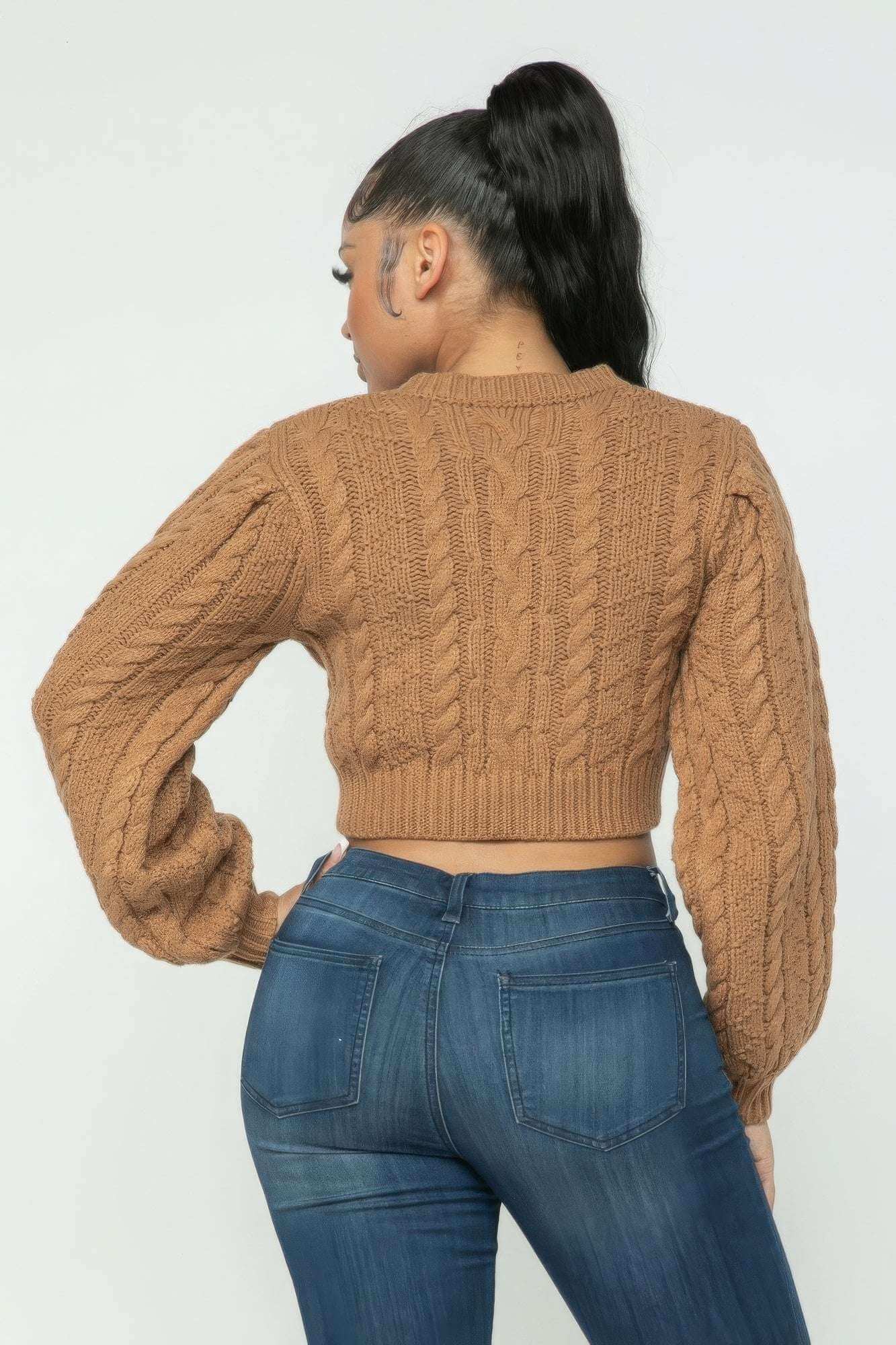 Cable Pullover Top - The Diva Goddess