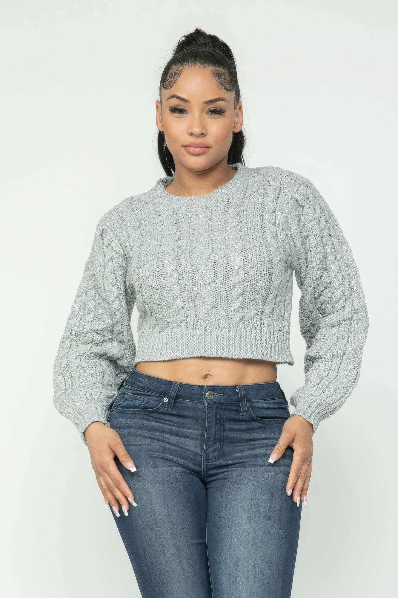 Cable Pullover Top - The Diva Goddess