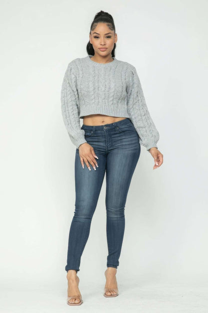 Cable Pullover Top - The Diva Goddess