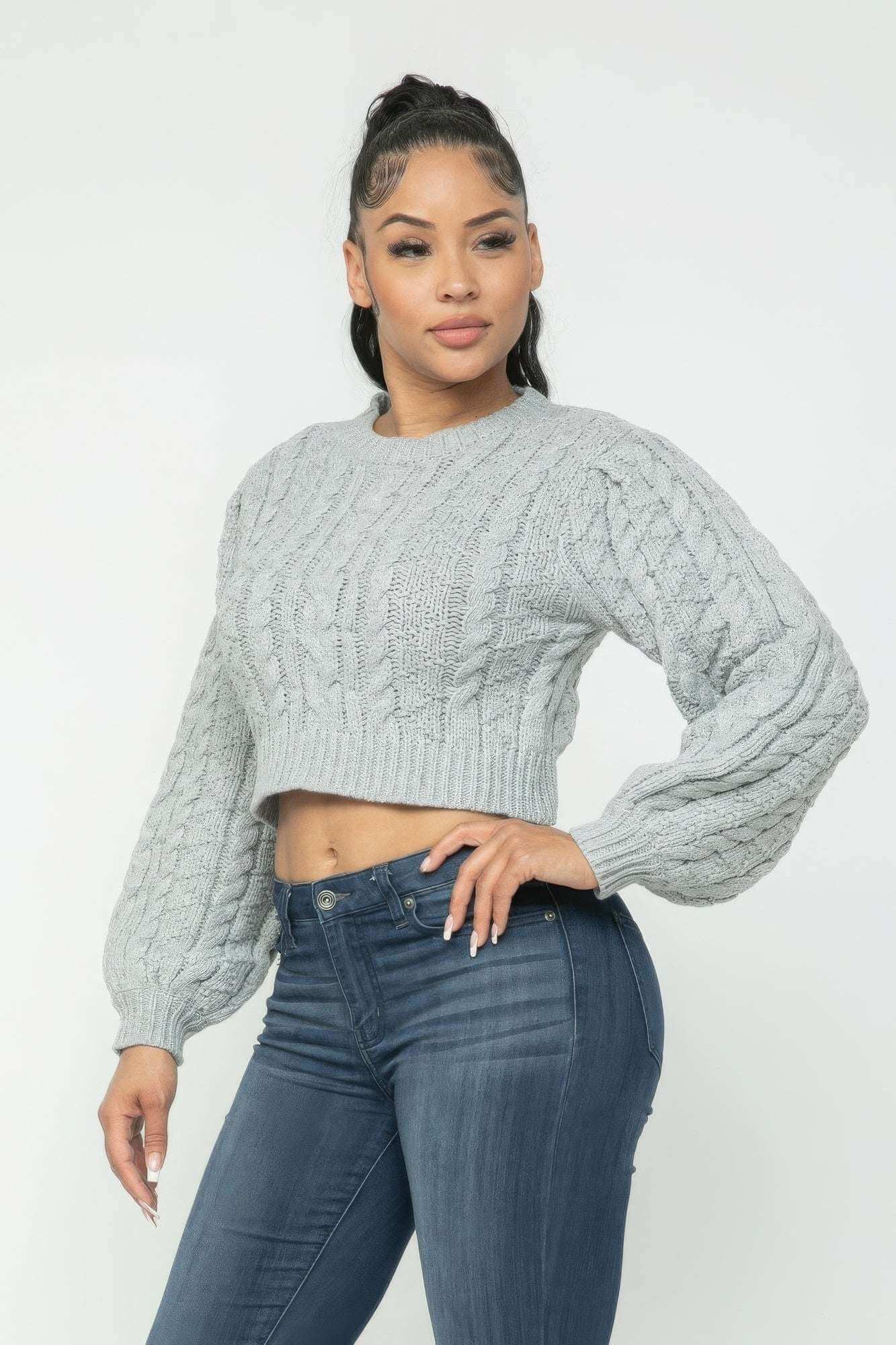 Cable Pullover Top - The Diva Goddess