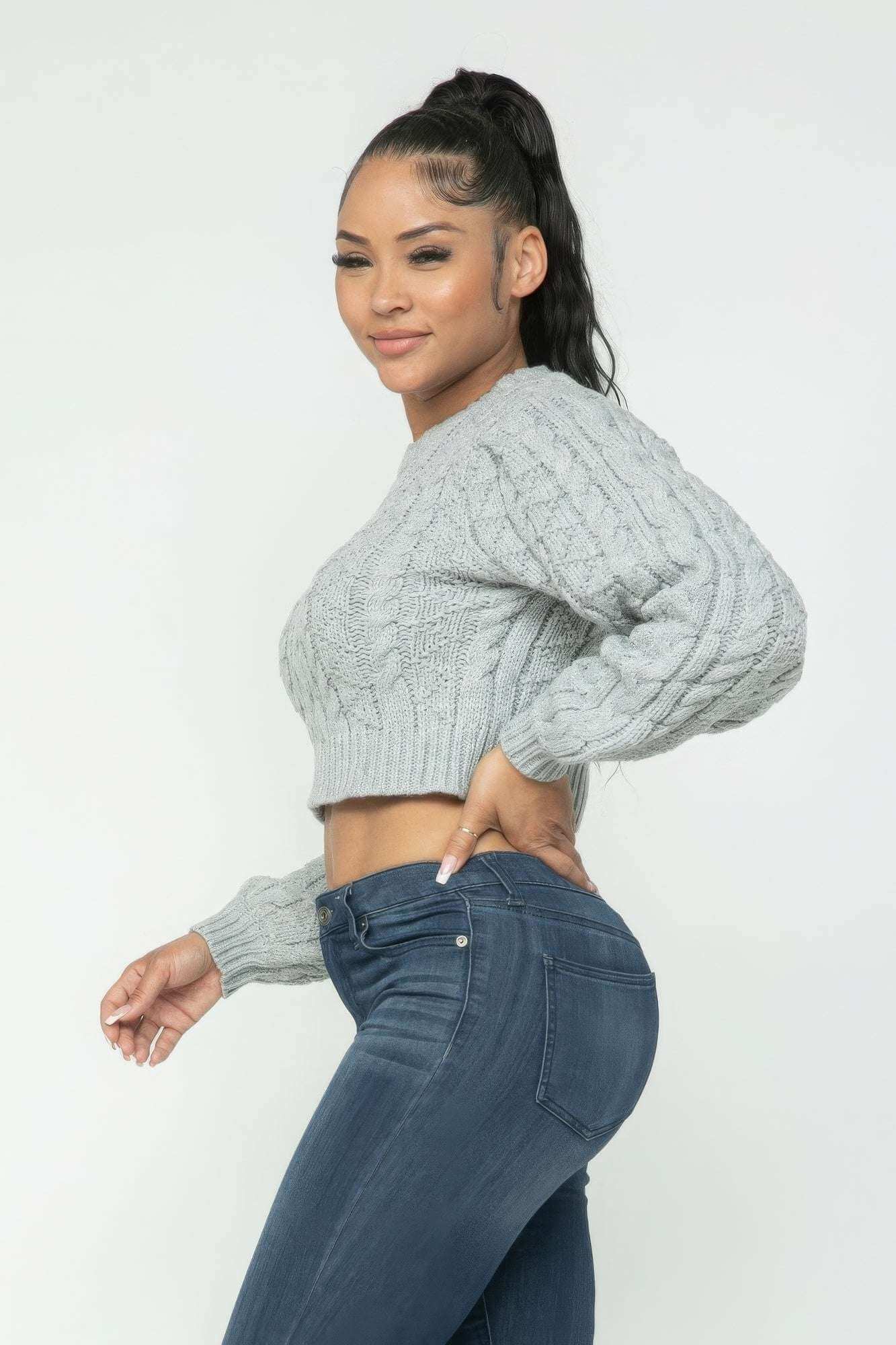 Cable Pullover Top - The Diva Goddess