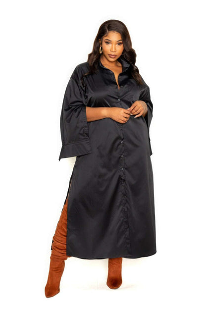 Cape Sleeve Shirt Dress - The Diva Goddess