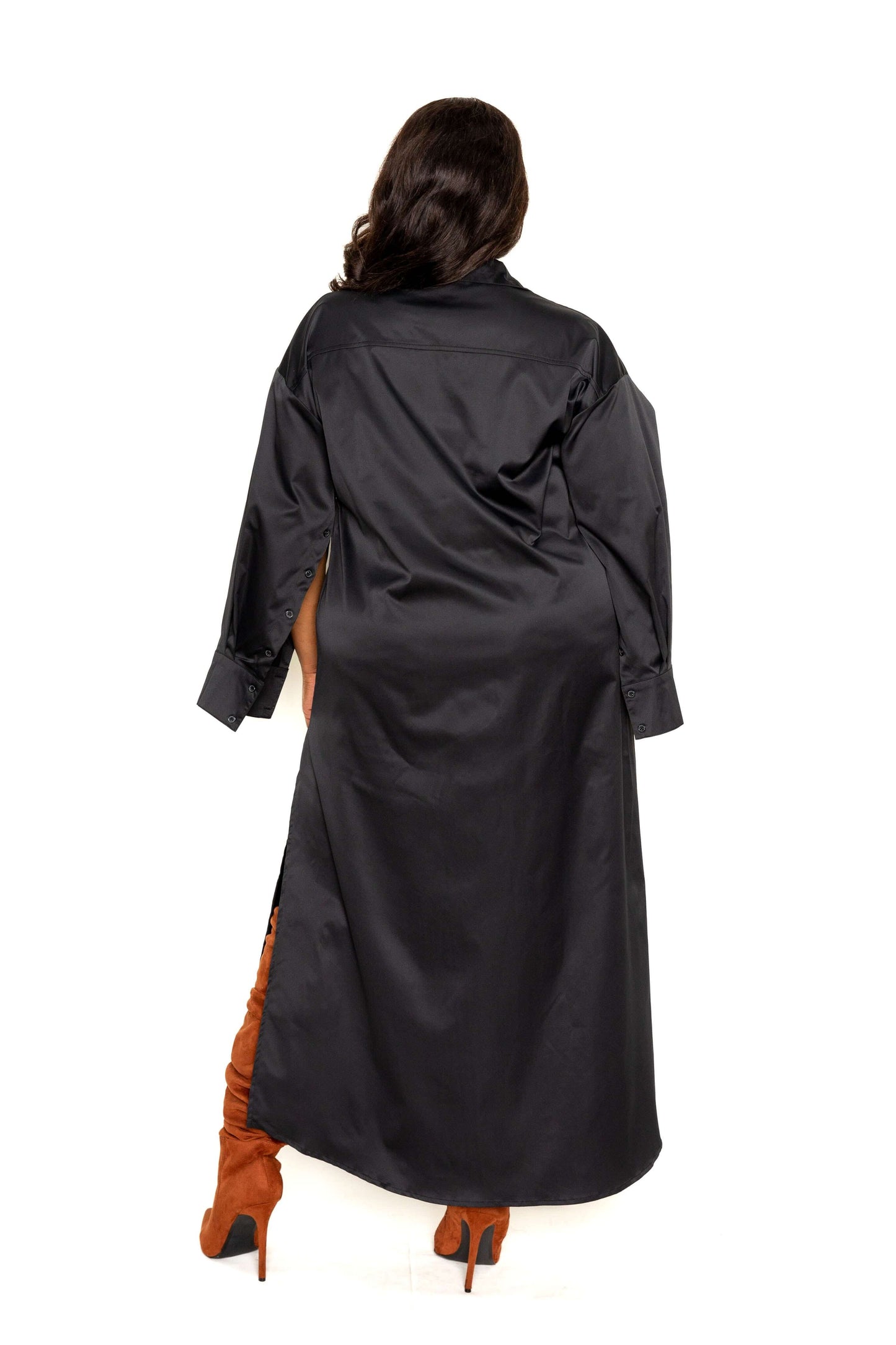 Cape Sleeve Shirt Dress - The Diva Goddess