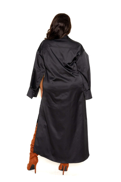 Cape Sleeve Shirt Dress - The Diva Goddess