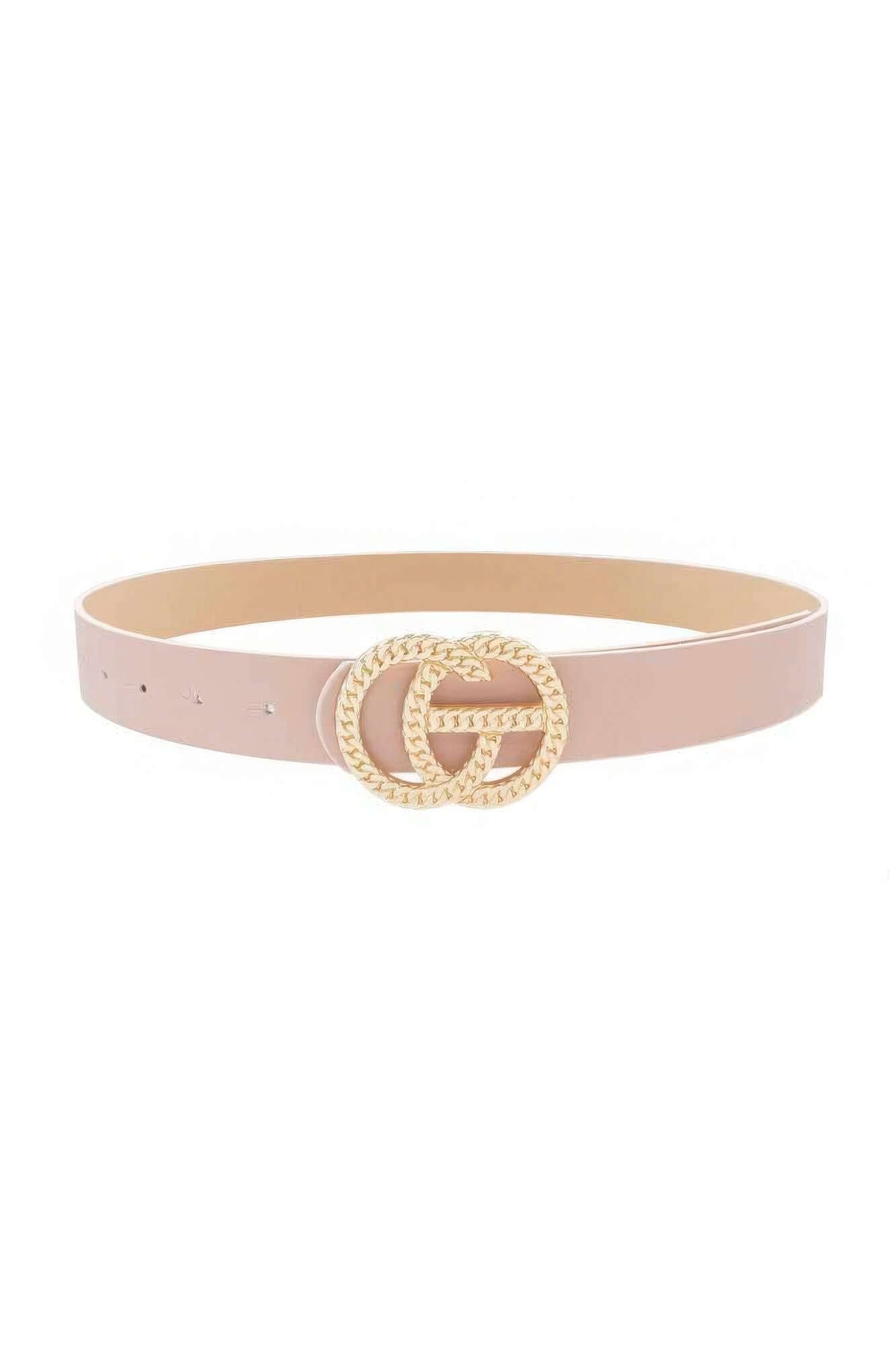 Chain Textured Metal Buckle Belt - The Diva Goddess