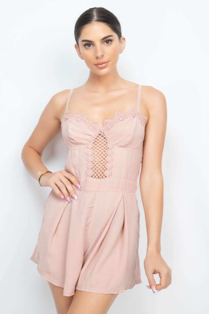 Sweetheart Pleated Romper - The Diva Goddess