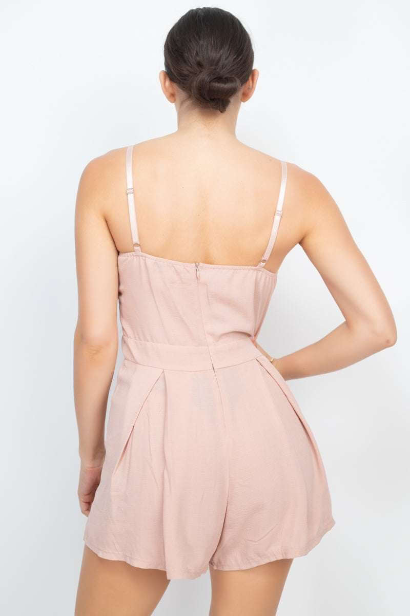 Sweetheart Pleated Romper - The Diva Goddess