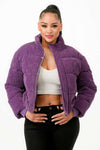 Corduroy Puffer Jacket - The Diva Goddess