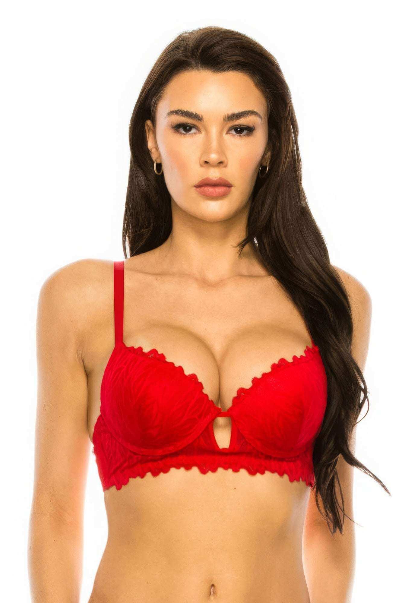 Coverage Lace Trim Bra - The Diva Goddess