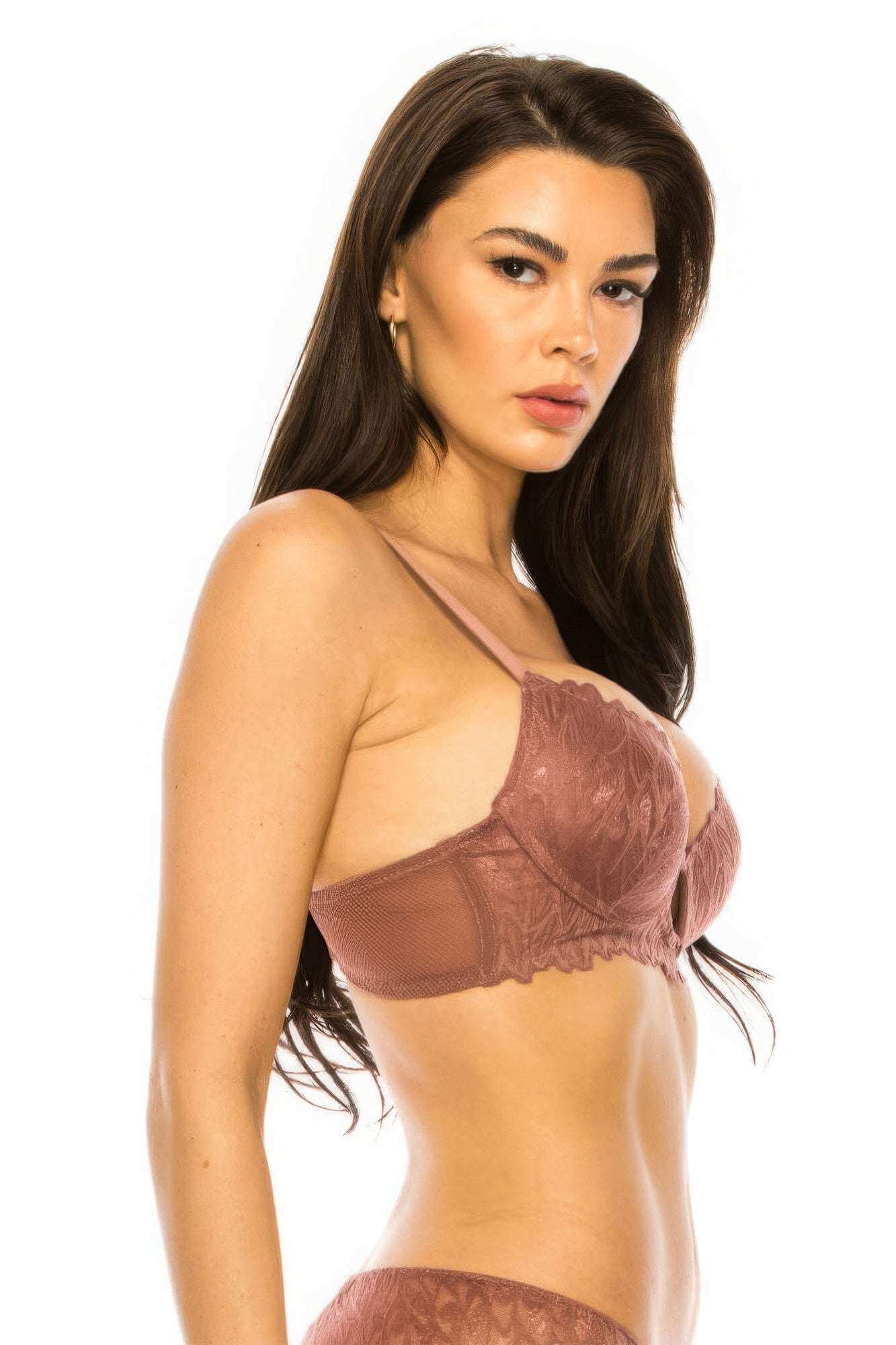 Coverage Lace Trim Bra - The Diva Goddess