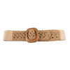 Crochet Wood Buckle Elastic Belt - The Diva Goddess