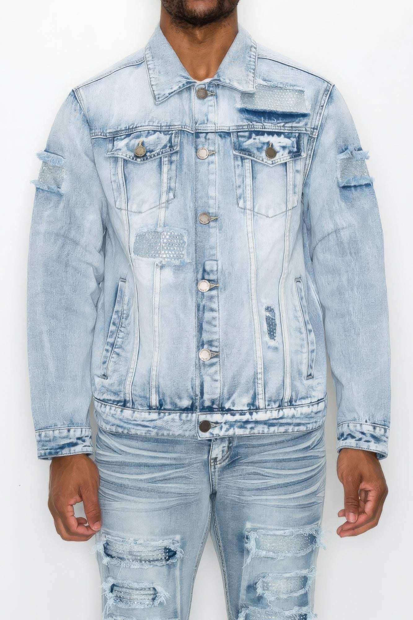 Diamond Denim Jacket - The Diva Goddess