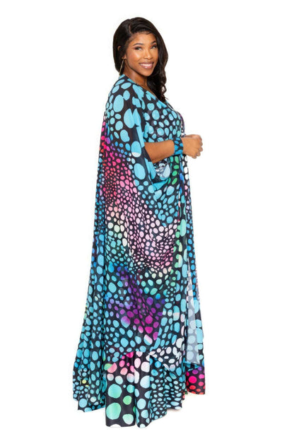 Dot Robe With Wrist Band - The Diva Goddess