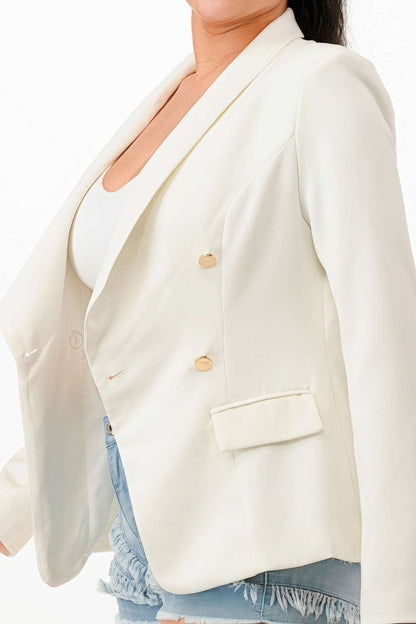 Double Breasted Blazer Jacket - The Diva Goddess