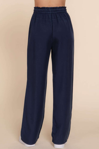 Elastic Waist Tencel Long Pants - The Diva Goddess