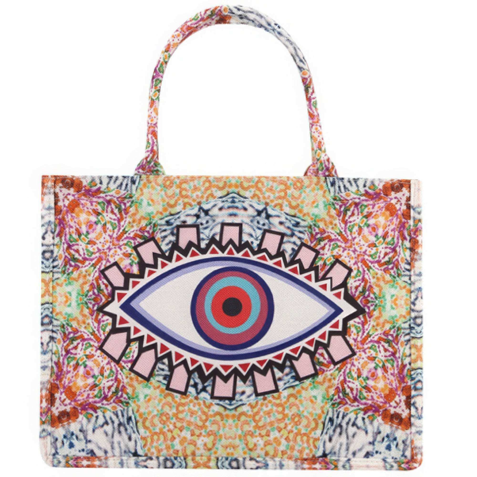 Evil Eye Print Tote Bag - The Diva Goddess