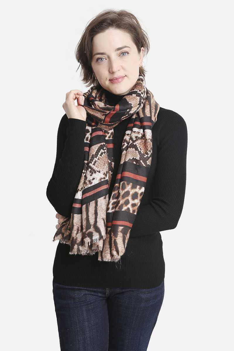 Fashion Animal Print Skinny Scarf - The Diva Goddess