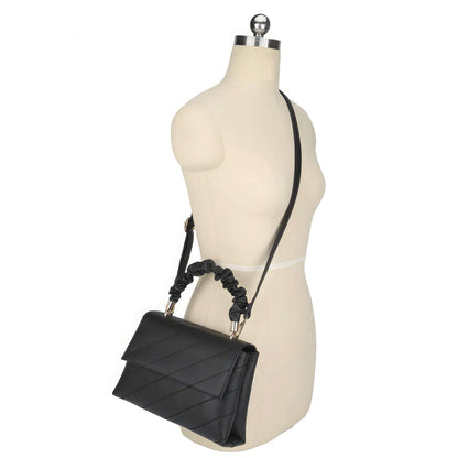 Fashion Smooth Pattern Wrinkle Handle Crossbody Bag - The Diva Goddess