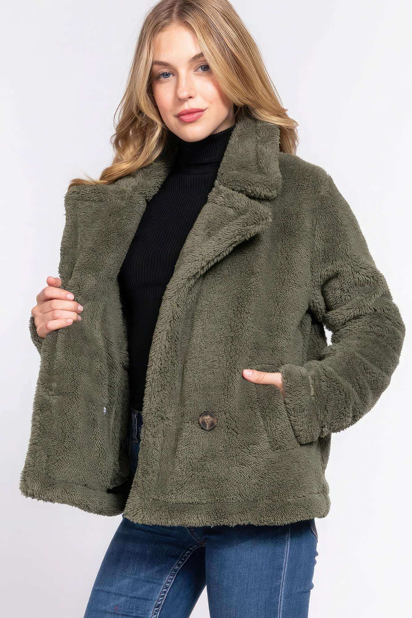 Faux Fur Sherpa Jacket - The Diva Goddess