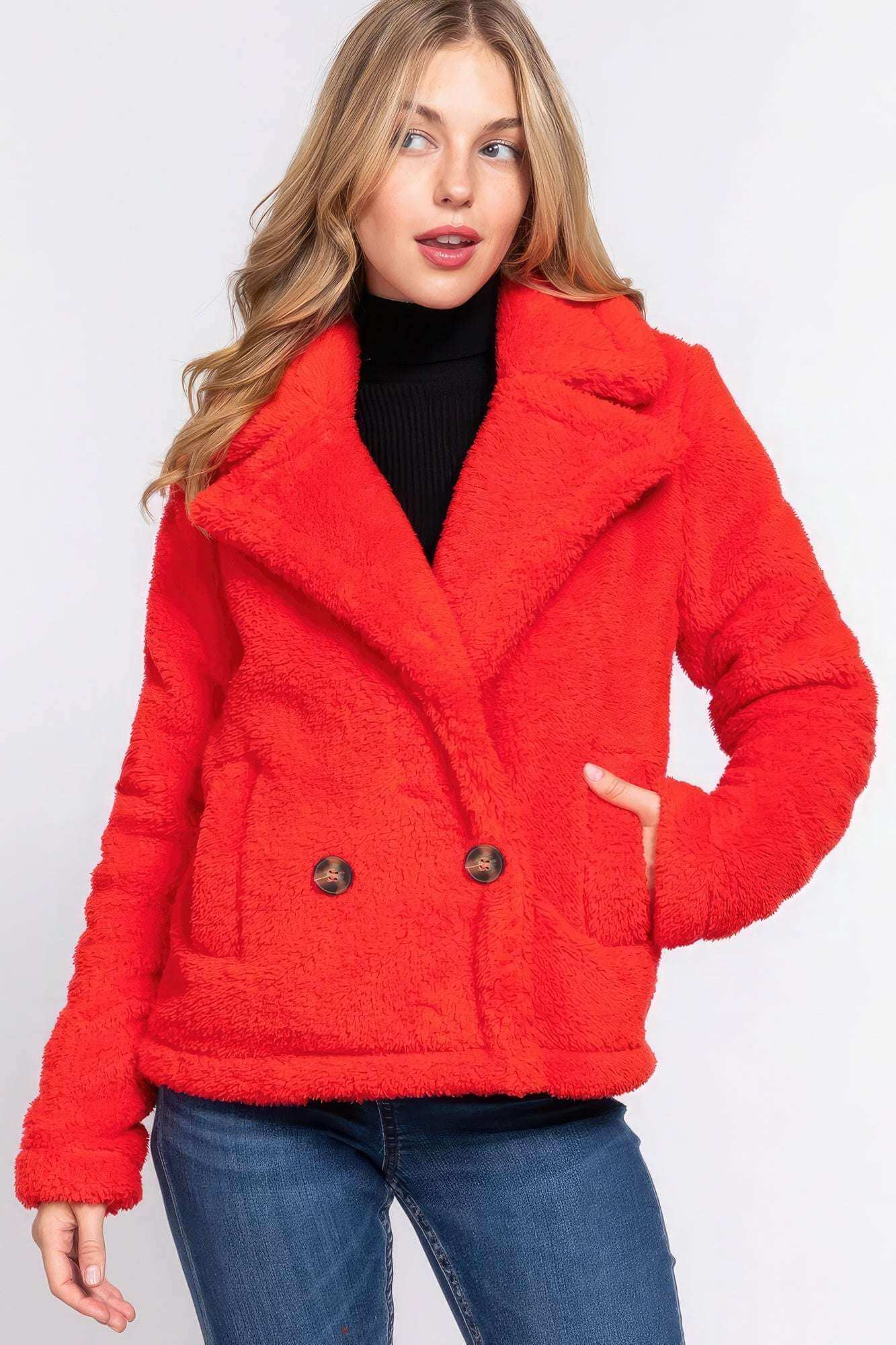 Faux Fur Sherpa Jacket - The Diva Goddess