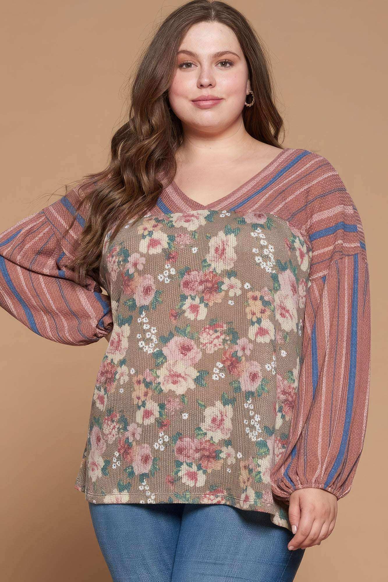 Floral Printed Knit Top - The Diva Goddess