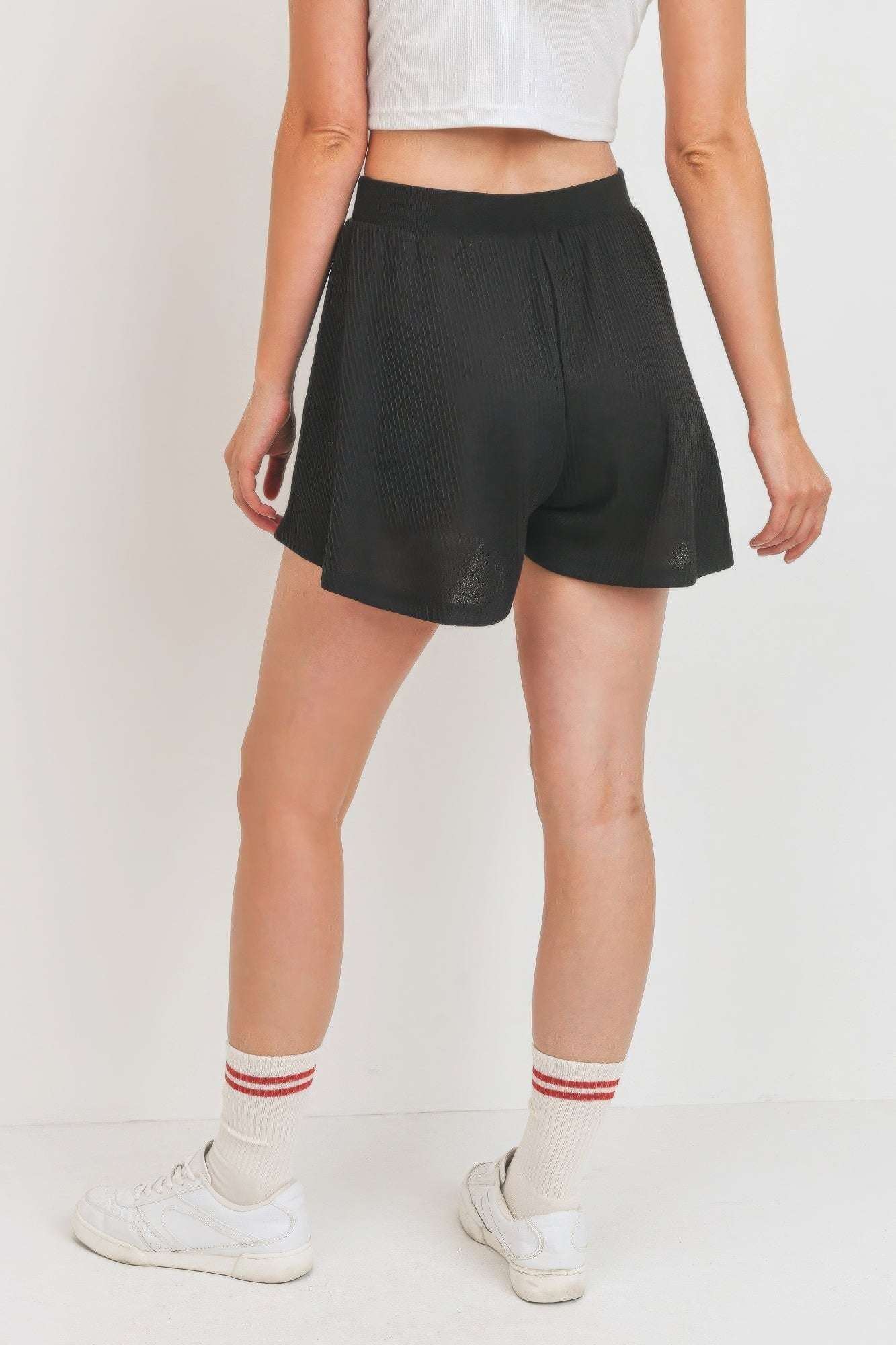 Flounce Shorts Micro Waffle - The Diva Goddess