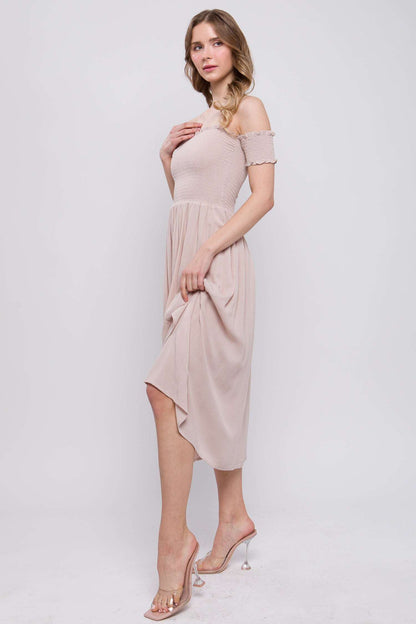 Flowy Off The Shoulder Dress - The Diva Goddess