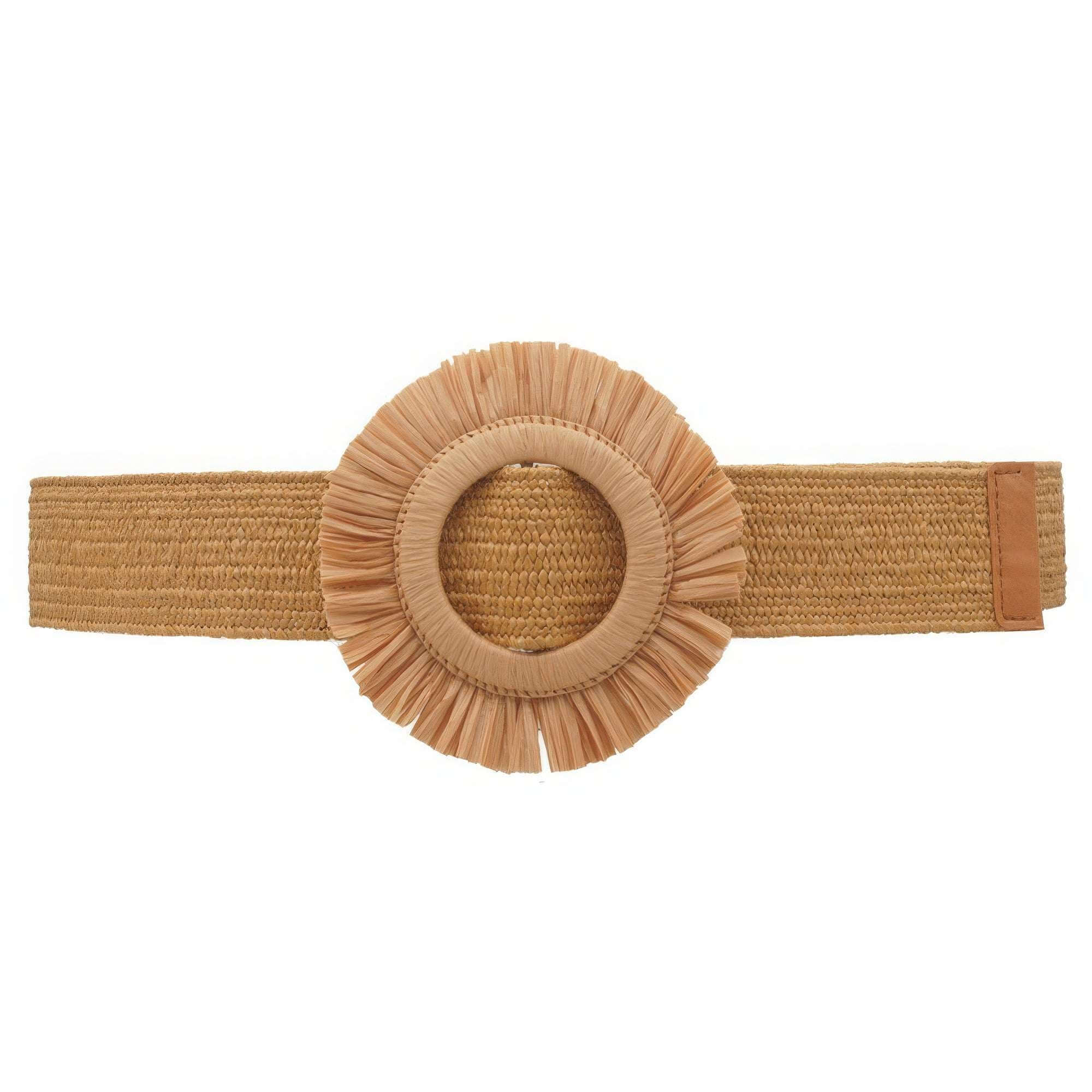 Fringe Circle Straw Belt - The Diva Goddess