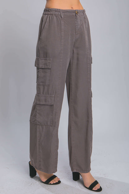 Full-length Tencel Pants With Cargo Pockets - The Diva Goddess