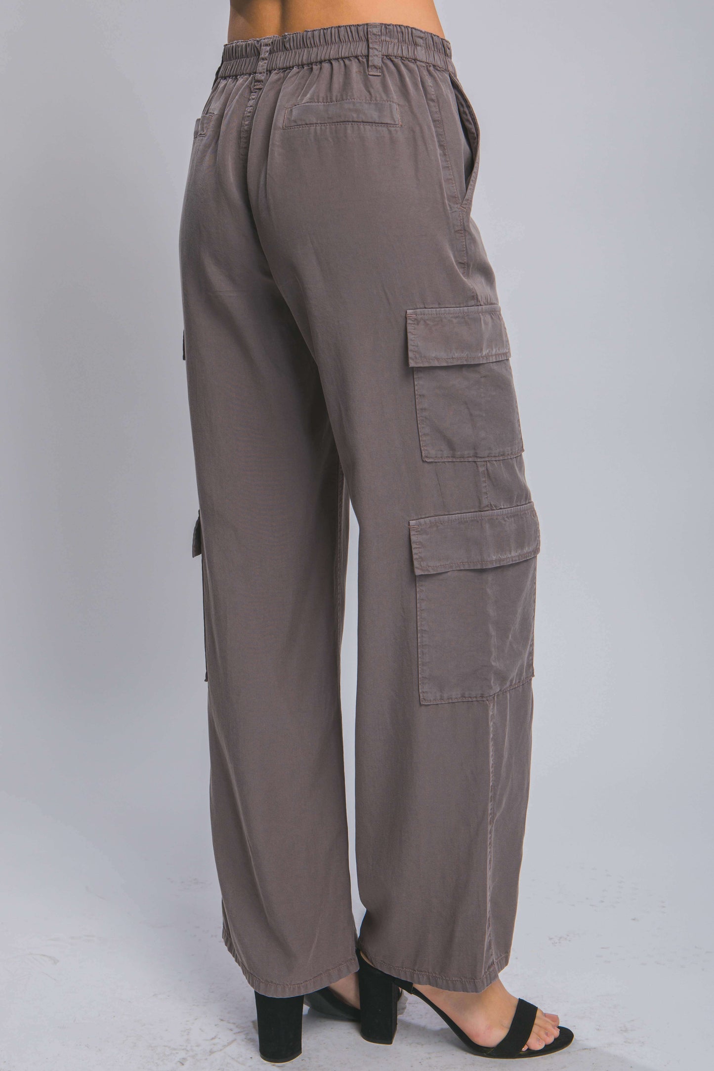 Full-length Tencel Pants With Cargo Pockets - The Diva Goddess