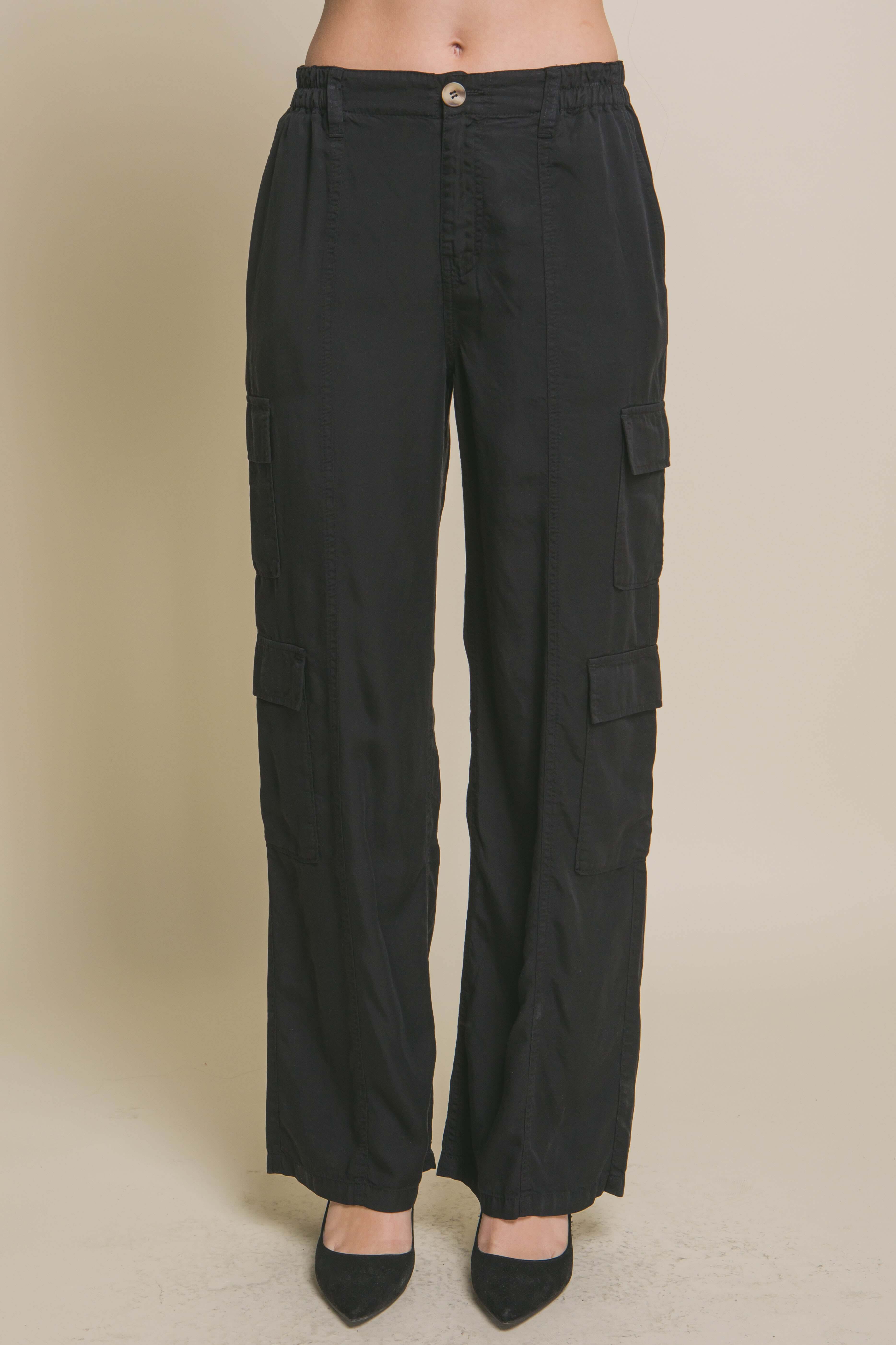 Full-length Tencel Pants With Cargo Pockets - The Diva Goddess