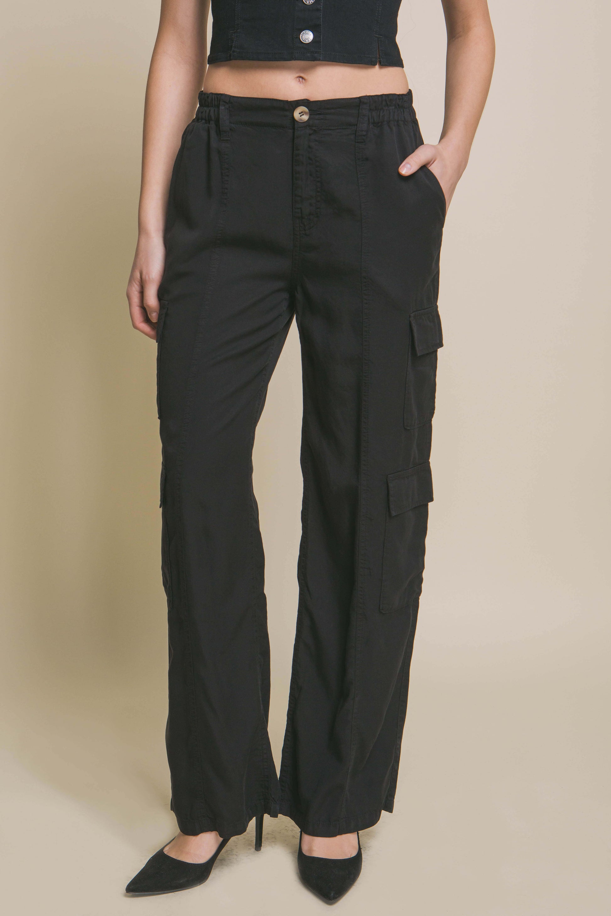 Full-length Tencel Pants With Cargo Pockets - The Diva Goddess