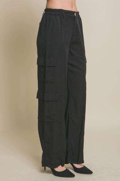 Full-length Tencel Pants With Cargo Pockets - The Diva Goddess