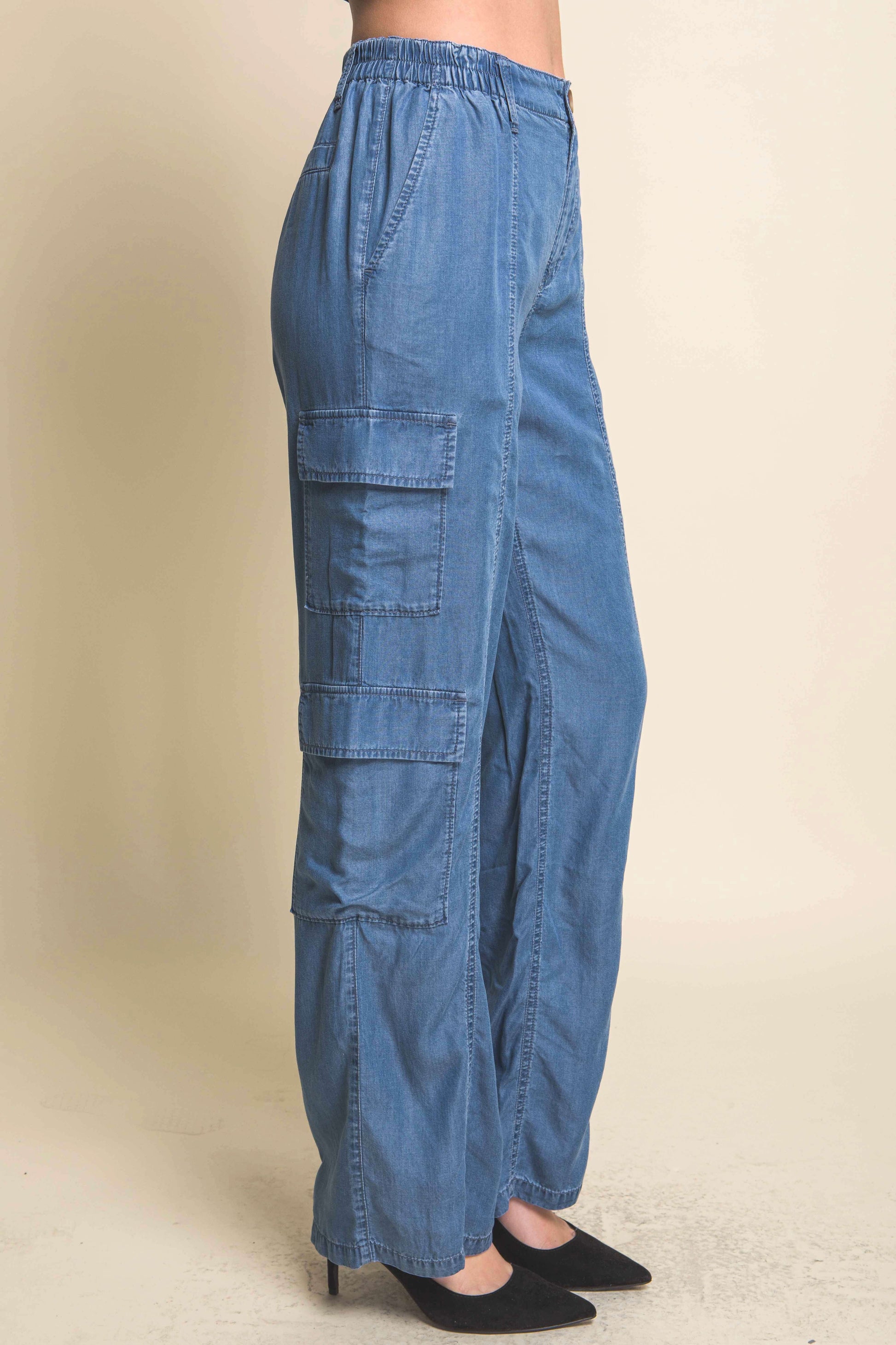 Full-length Tencel Pants With Cargo Pockets - The Diva Goddess