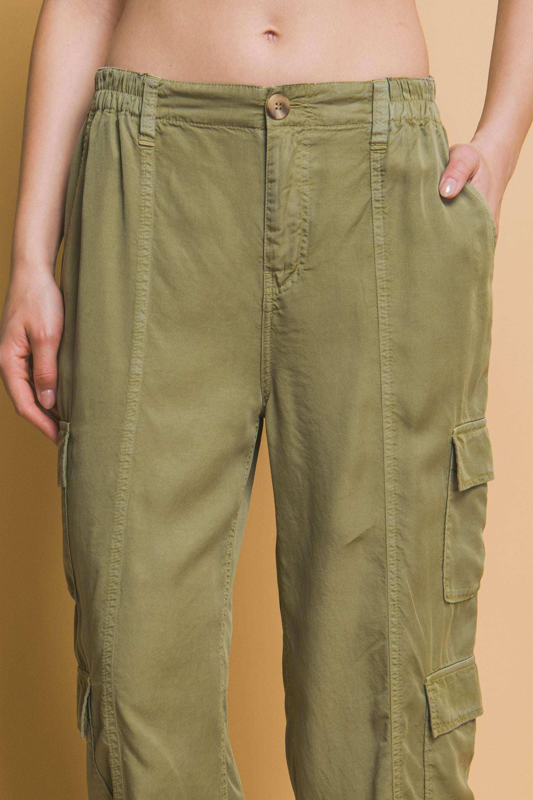 Full-length Tencel Pants With Cargo Pockets - The Diva Goddess