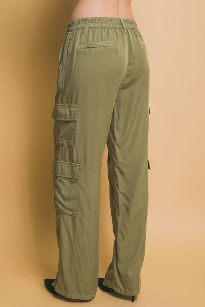 Full-length Tencel Pants With Cargo Pockets - The Diva Goddess