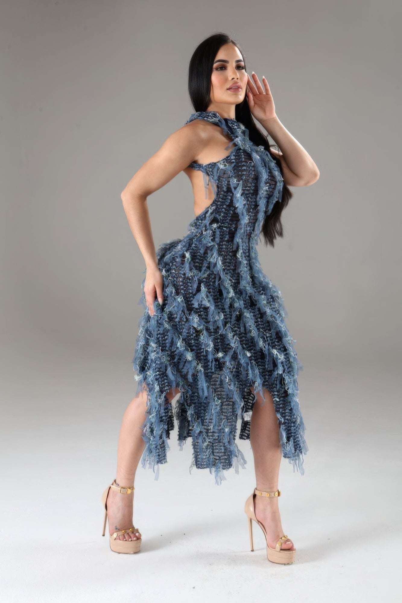 Halter Ruffled Dress - The Diva Goddess