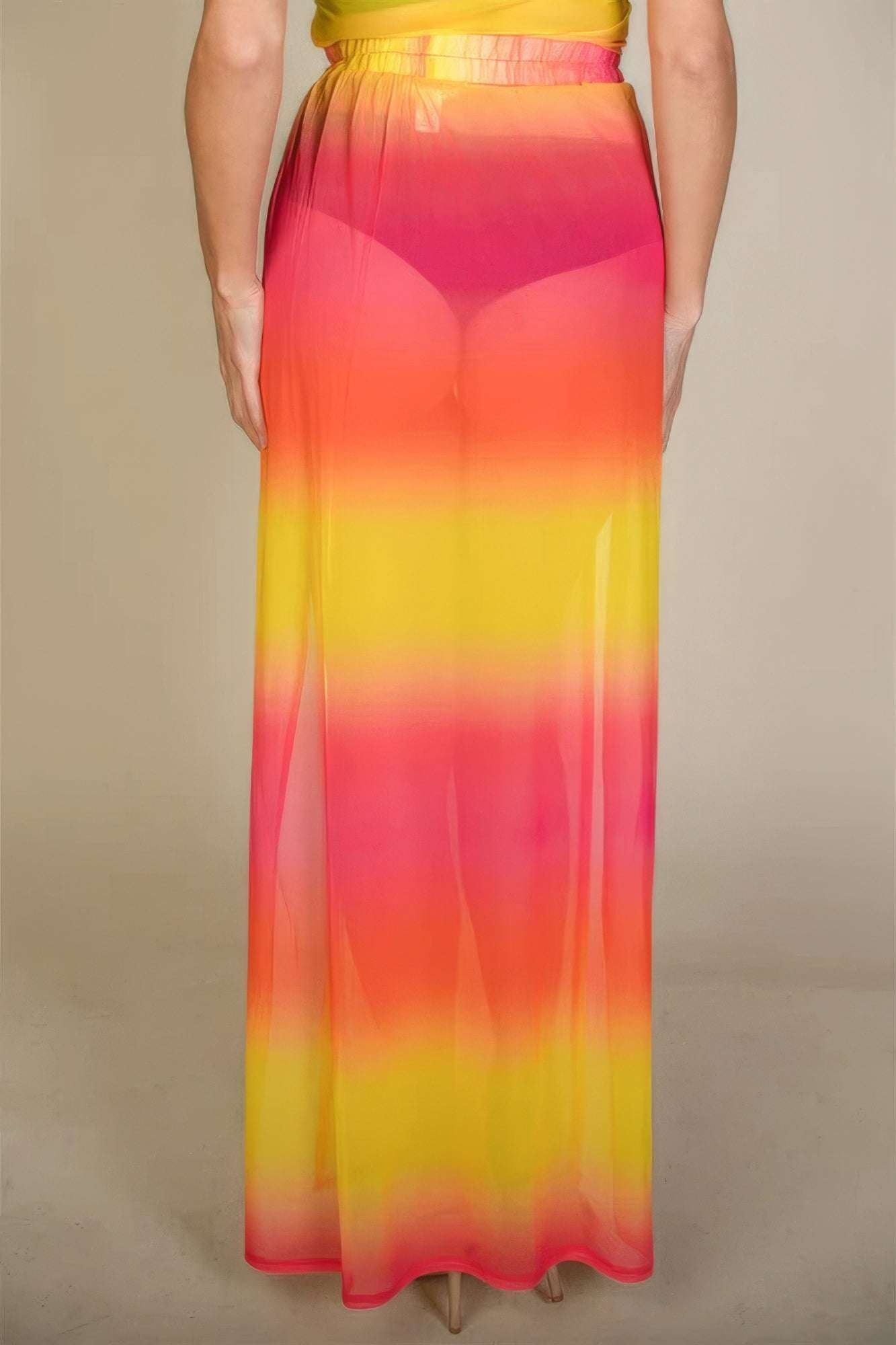 High Split Mesh Sheer Maxi Skirt - The Diva Goddess