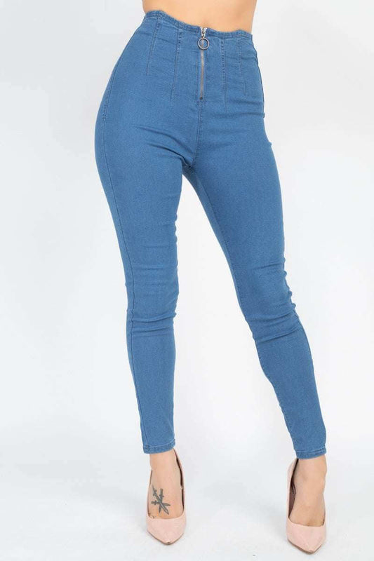 High Waist Denim Jeans - The Diva Goddess