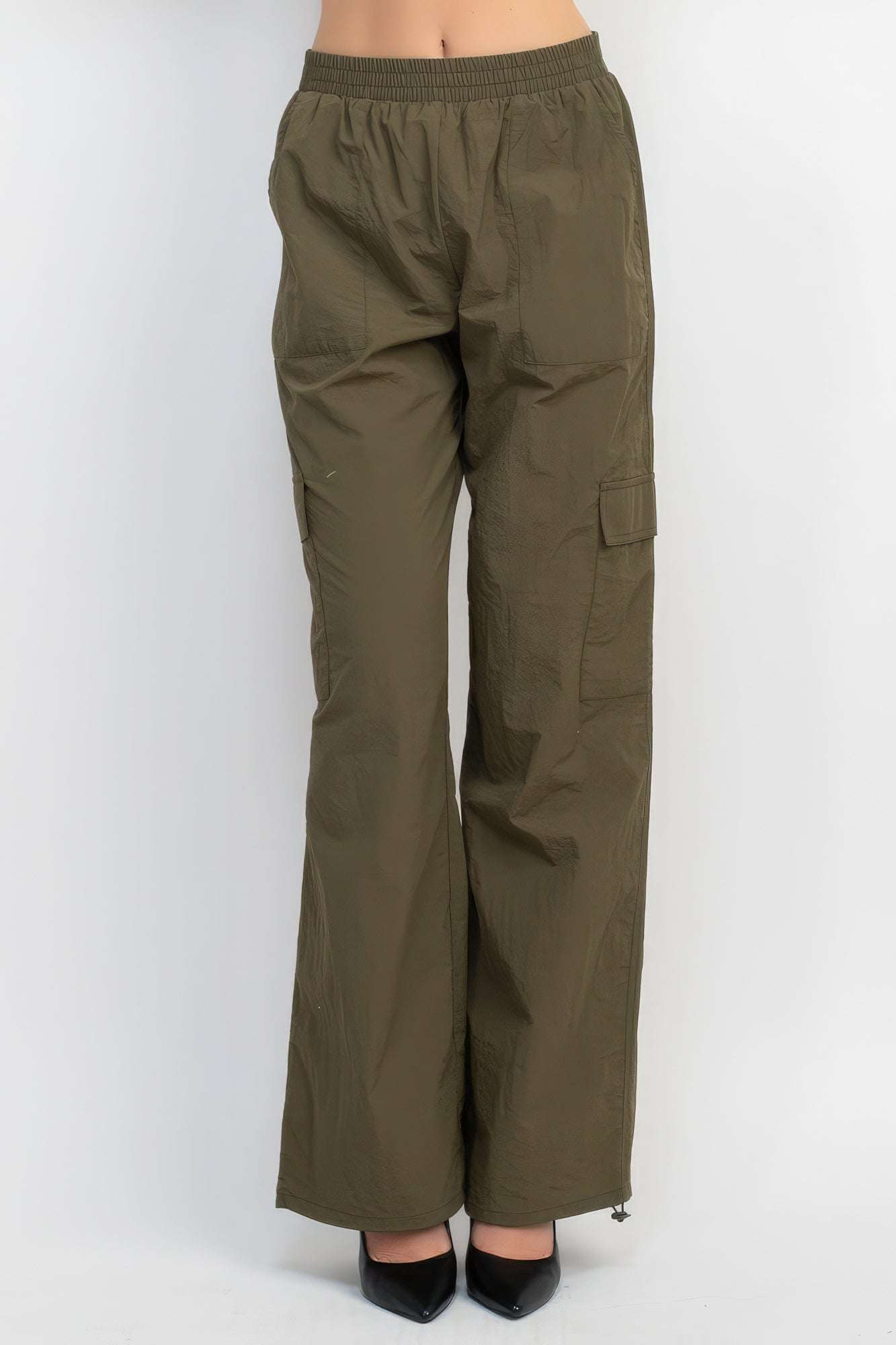 High-rise Cargo Parachute Pants - The Diva Goddess